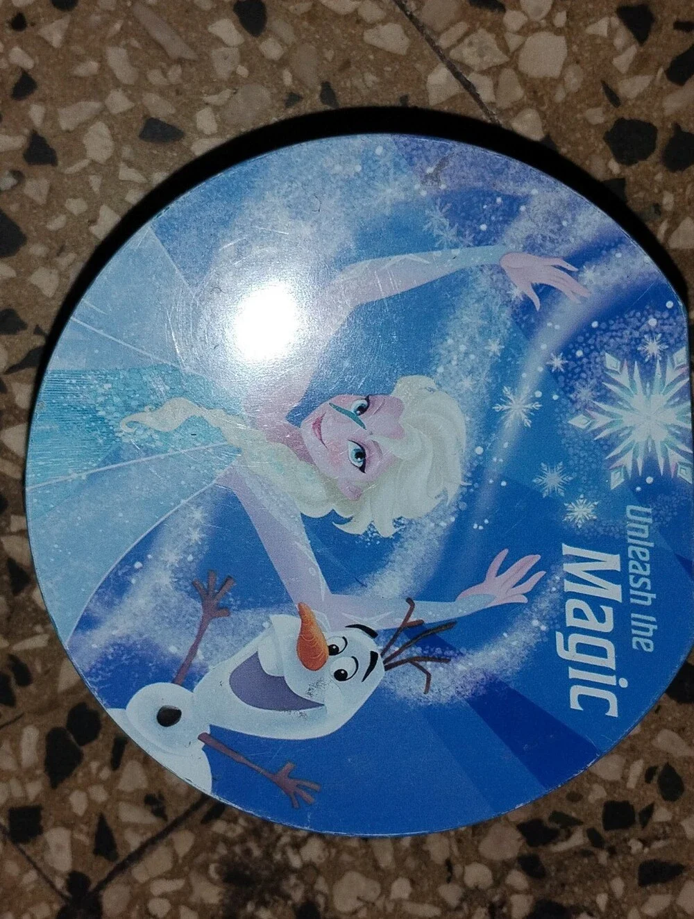 Disney Frozen Elsa & Olaf Round Party Keepsake Box - Blue